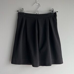 Madewell Black Pleated Mini Skirt